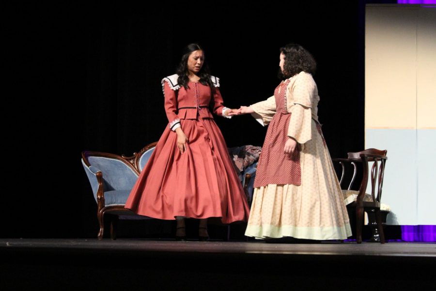 Kelly Dolan, 10 who played Marmee and Sam Scott, 10 who played Meg March in Little Women both exchanged meaningful dialogue in their scene together. 
