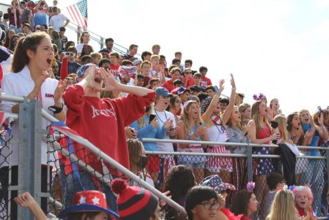 ‘20-’21 Senior class cheered loudly during one of the many pep rally games where they competed for spirit points.  