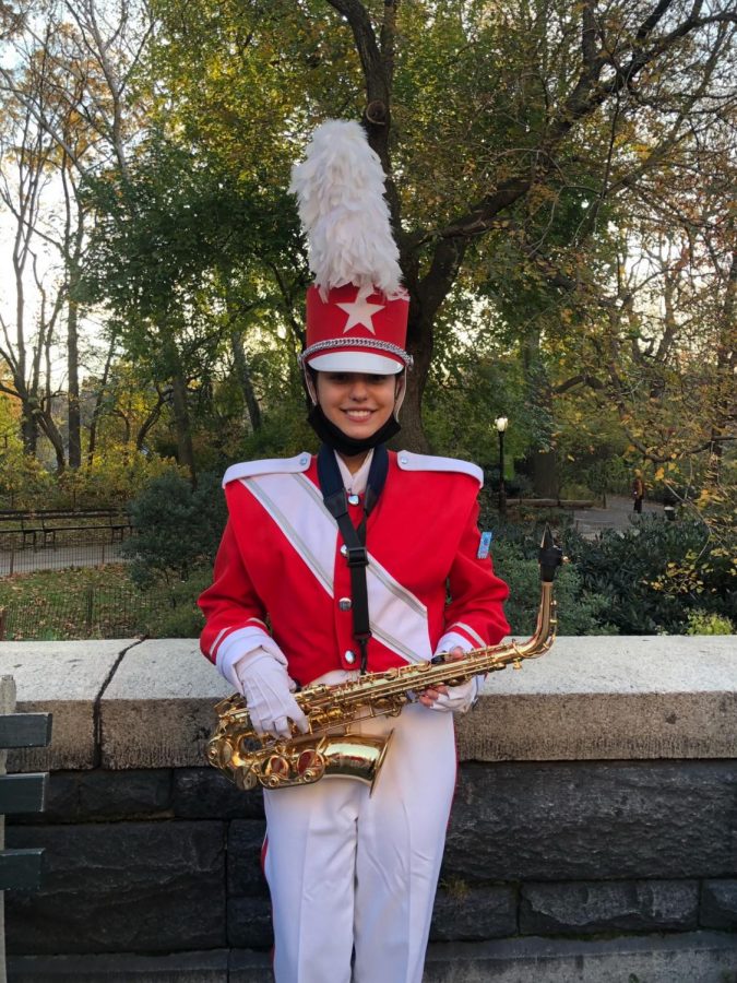 Kaylin Shukert, 12 getting ready to prepare at the Macys Thanksgiving Day Parade. 